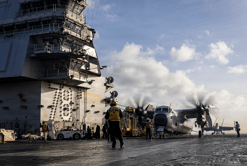 World’s largest aircraft carrier hosts high-level visit in Mediterranean (PHOTOS)