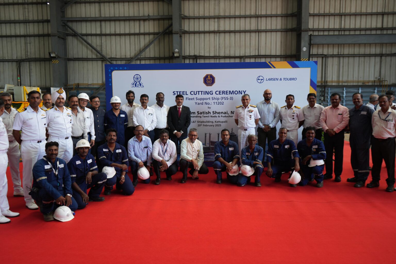 Steel cut for Indian Navy's third fleet support ship - Naval Today