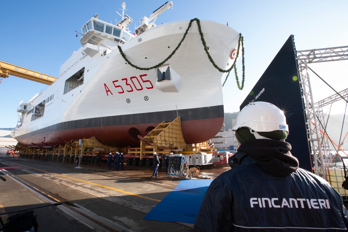 Fincantieri launches Italian Navy’s new hydro-oceanographic ship 